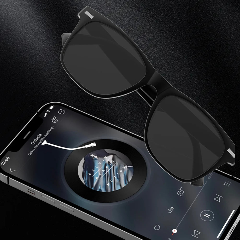 AI-Powered Smart Glasses with Voice Assistant and Bluetooth Audio Integration