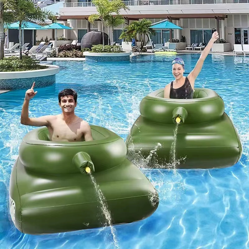 Inflatable Toys Water Spray Tank Water Battle Toy TANK Pool Party Splashing Water Spray Car Swimming Circle Inflatable Toy