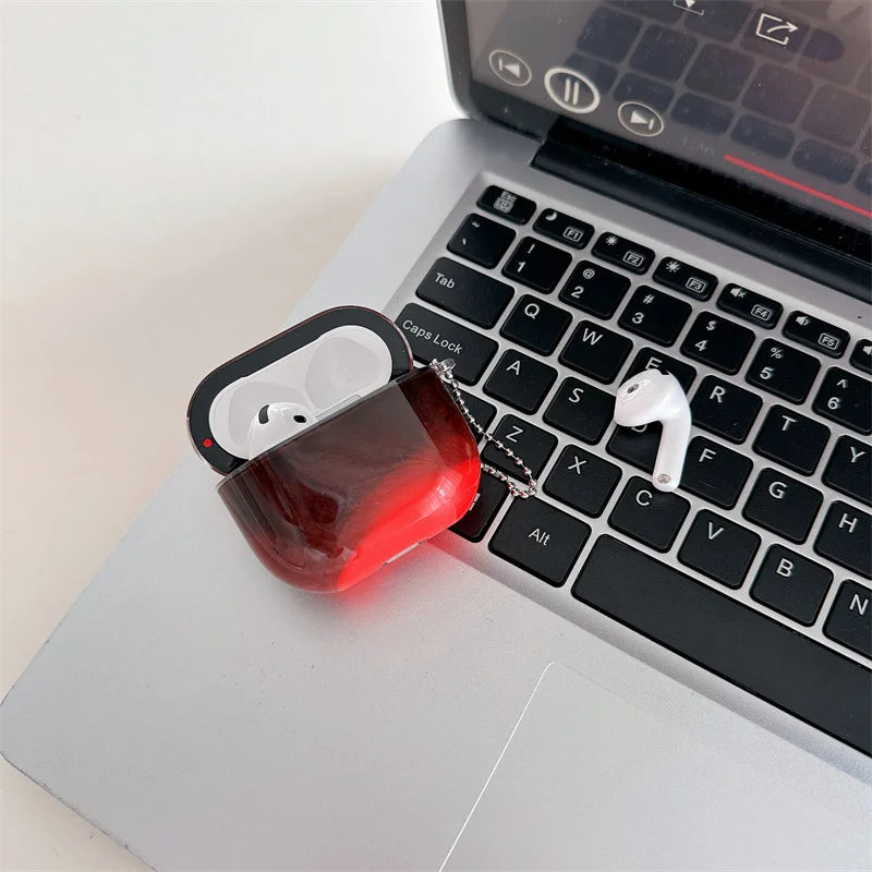 Luminous Shiny Quicksand Earphone Case Cover for Airpods Airpod Pro 4 3 2 Luxury Headphone Moving Sand Funda Protective Hard Bag