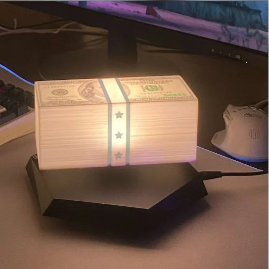 Levitating Dollars Magnetic Levitation 360° Free Rotation Floating Dollars Night Light Creative Gift Office Bedroom Home Decor