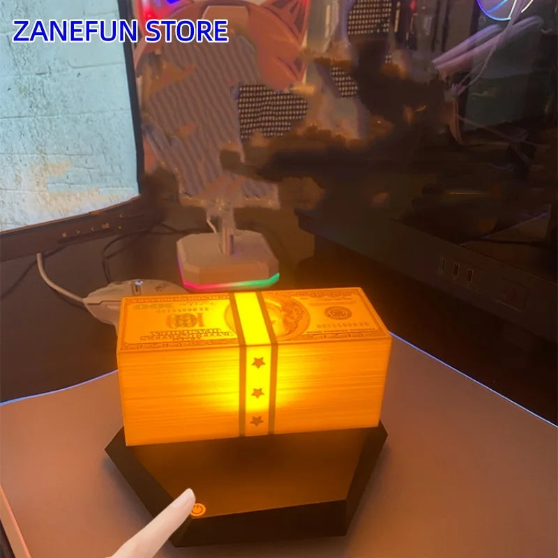 Levitating Dollars Magnetic Levitation 360° Free Rotation Floating Dollars Night Light Creative Gift Office Bedroom Home Decor
